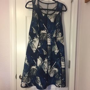 Pretty blue & white dress
